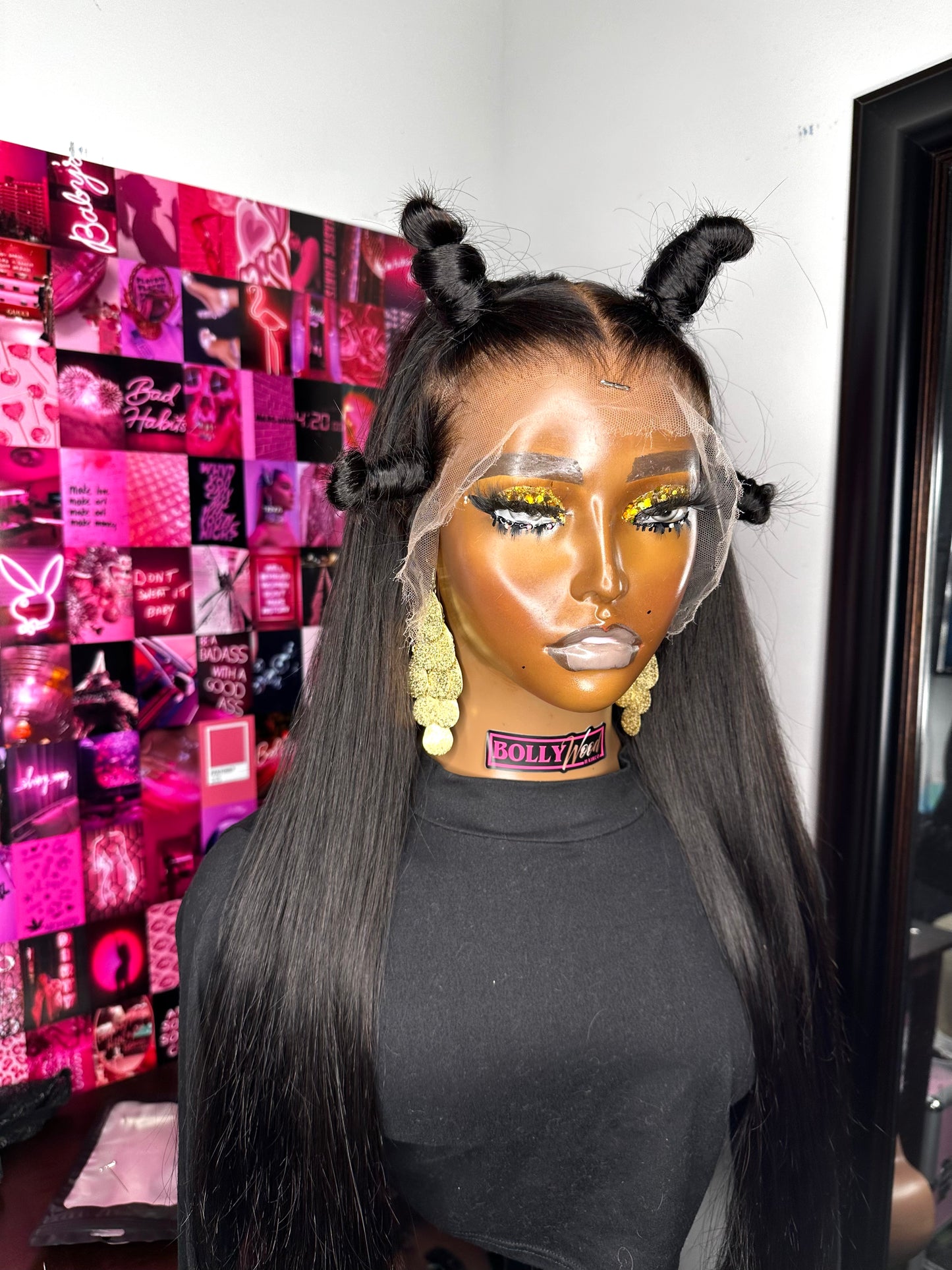 Bantu knot HD Frontal wig hairstyle