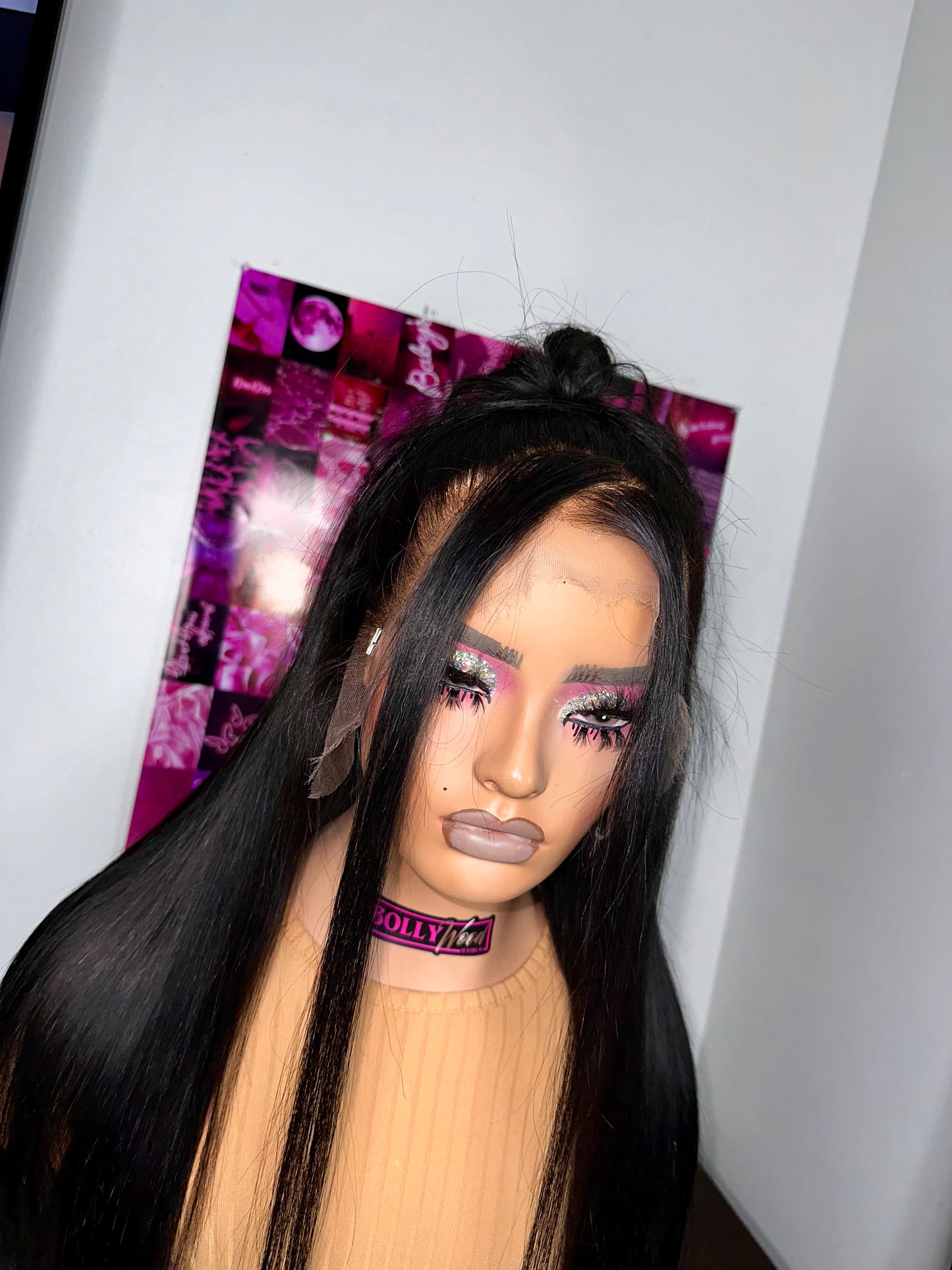 Y2K claw clip hairstyle with a 13x6 frontal wig