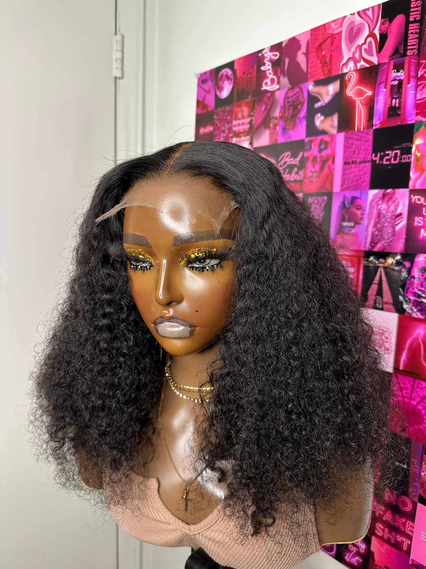 curly versatile long bob glueless closure wig