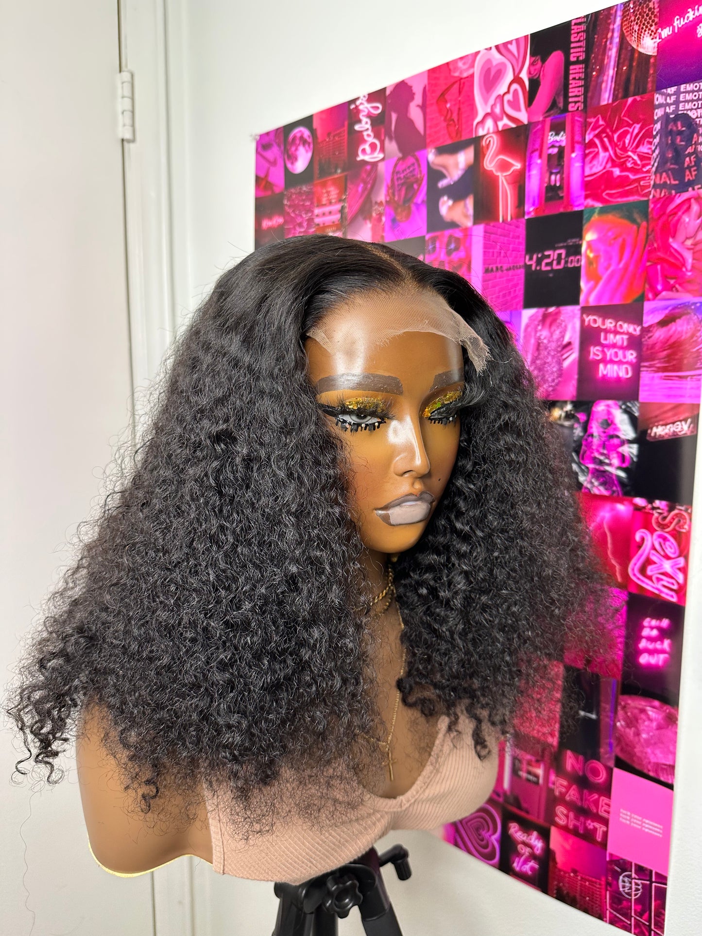 curly versatile long bob glueless closure wig