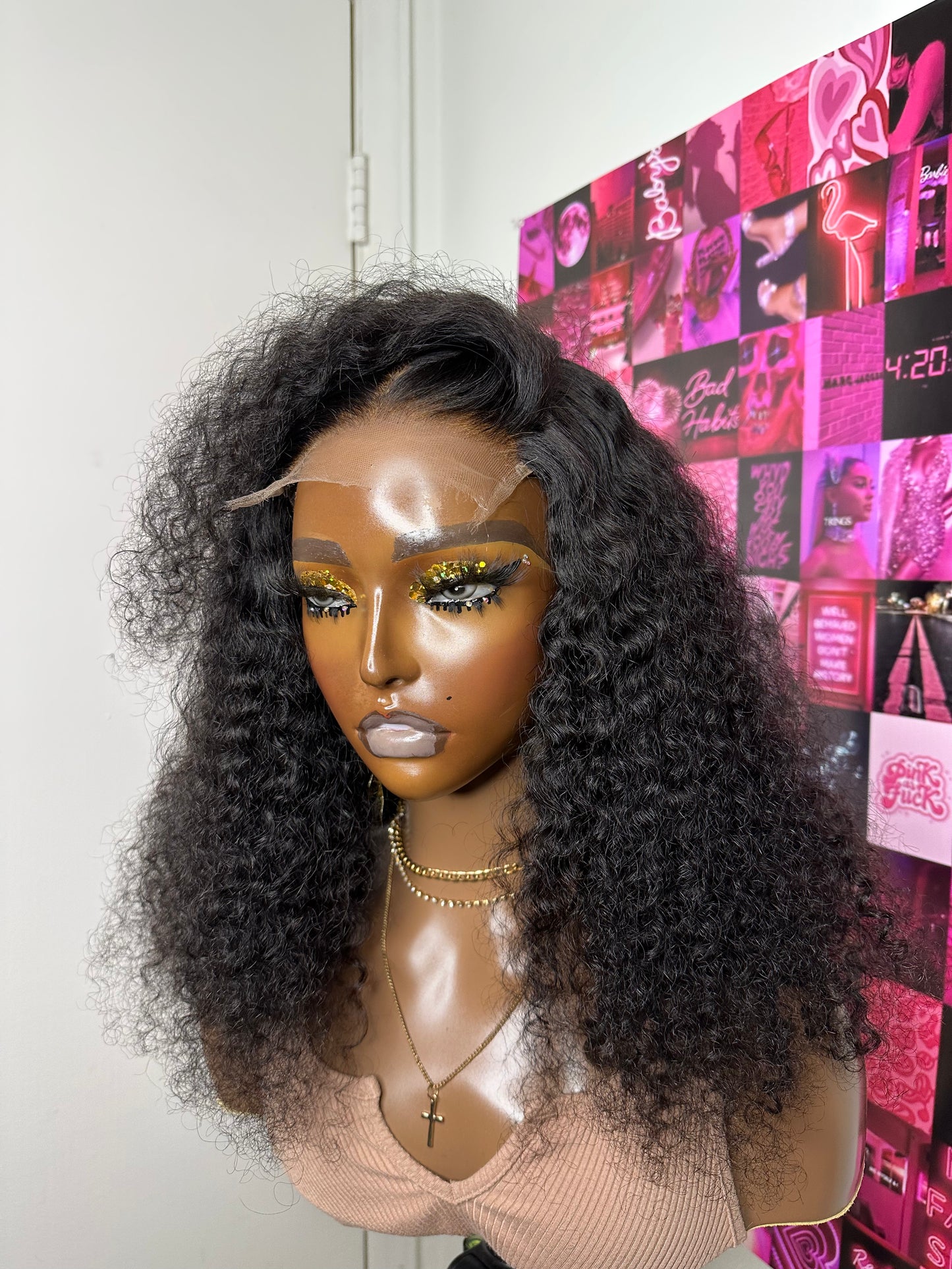 curly versatile long bob glueless closure wig